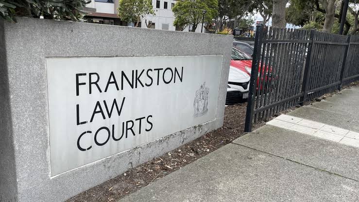 Frankston Law Courts entrance sign, Victoria, Australia.