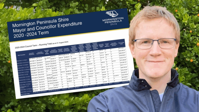 Councillor expenditure report and man smiling