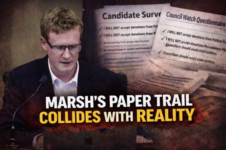 Anthony Marsh at Mornington Peninsula Shire Council meeting amid Nepean by-election preselection bid