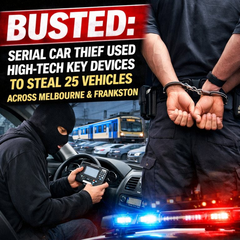 Busted: Serial Car Thief Used High-Tech Key Devices To Steal 25 Vehicles Across Melbourne And Frankston